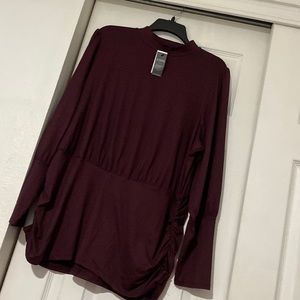 Beautiful maroon blouse never worn by Lane Bryant